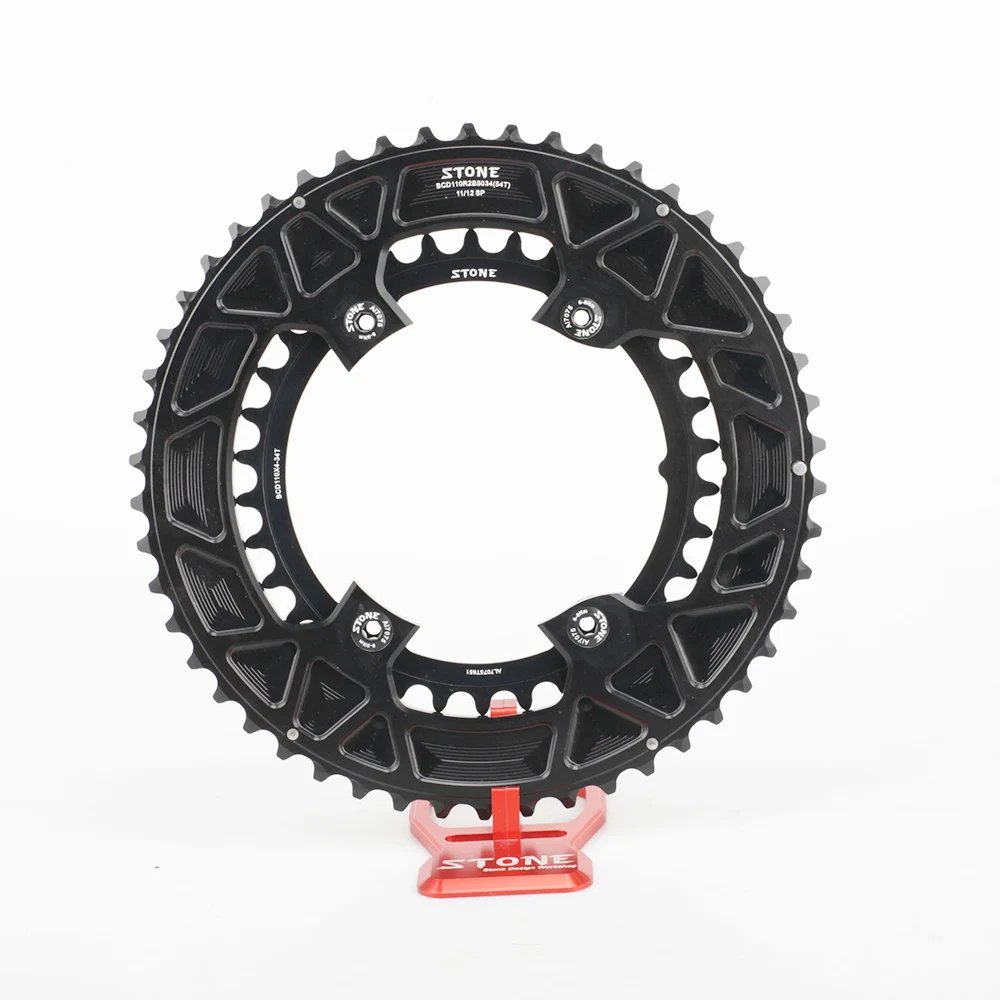 Color: Red, Ships From: CHINA, Chainwheel Teeth: 40T - STONE Double Chainring BCD 110mm 4 Bolts for 105 R7100 Ultegra R8100 R9200 Dura Ace Road Bike Chainwheel Chain Ring