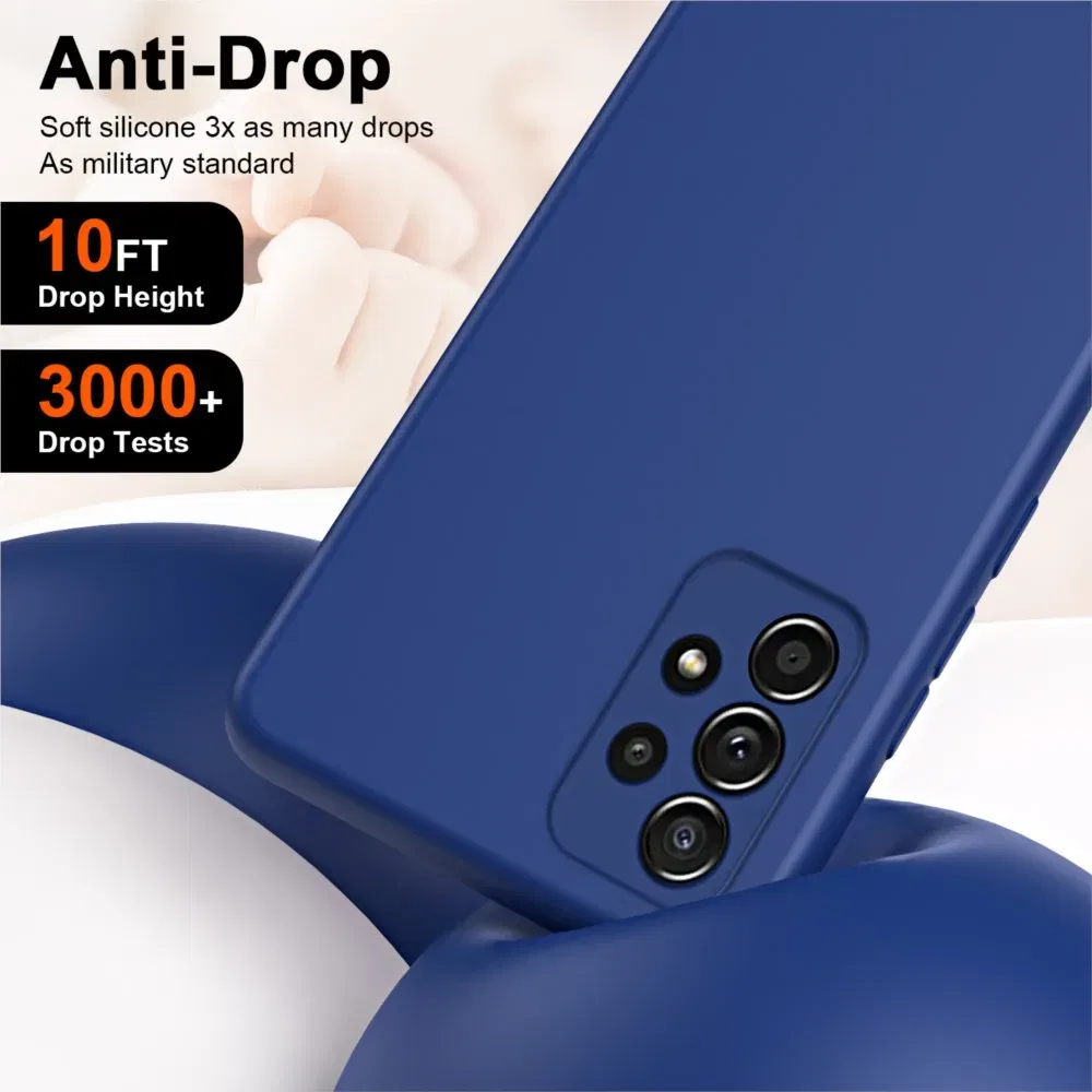 Color: Red, Material: PU - Solid Silicone Protect Case For Samsung Galaxy A13 A23 A33 A53 A73 A12 A22 A32 A52 A52S A72 A04 A04S A14 A24 4G A34 A54 Cover