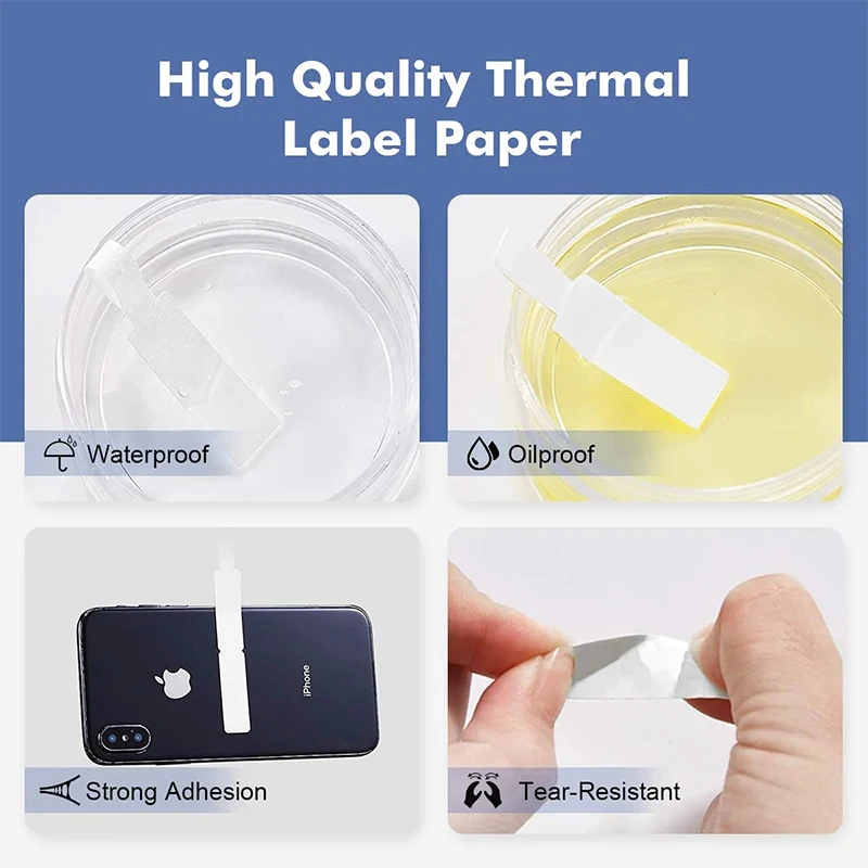 color: Aubergine - Niimbot Mini Printer Thermal Wire White/ Cable/Color/Round Sticker Self Adhesive Waterproof Sticker For B1 B21 B203