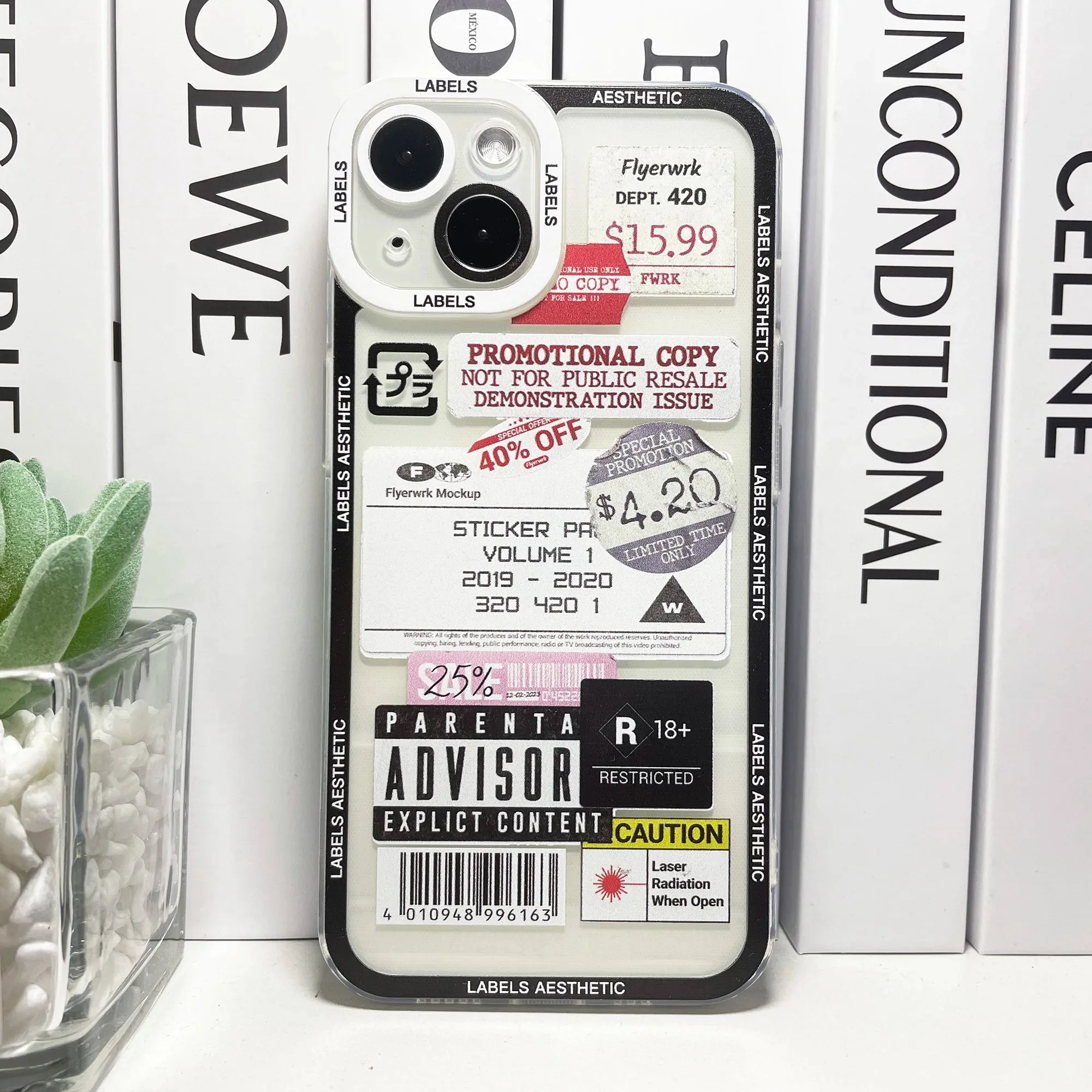 Color: GRAY, Material: Microfiber - Mix Labels Collage Stickers Aesthetic Phone Case For Samsung Galaxy S10 S20 S21 S22 S23 S24 FE Plus Ultra Note 20