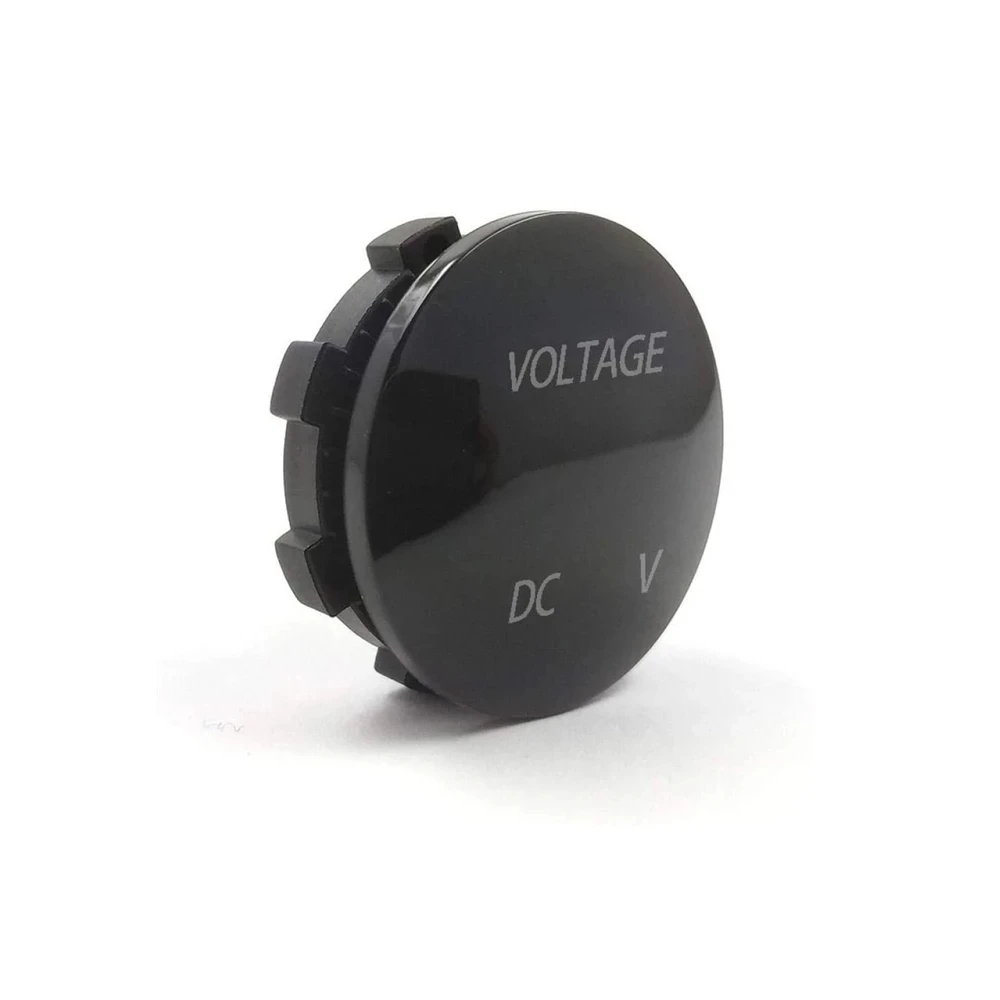 Color: Silver - DC 5V-48V LED Mini Round Waterproof Motorboat Motorcycle Panel Digital Voltmeter Tester Monitor Display Voltmeter
