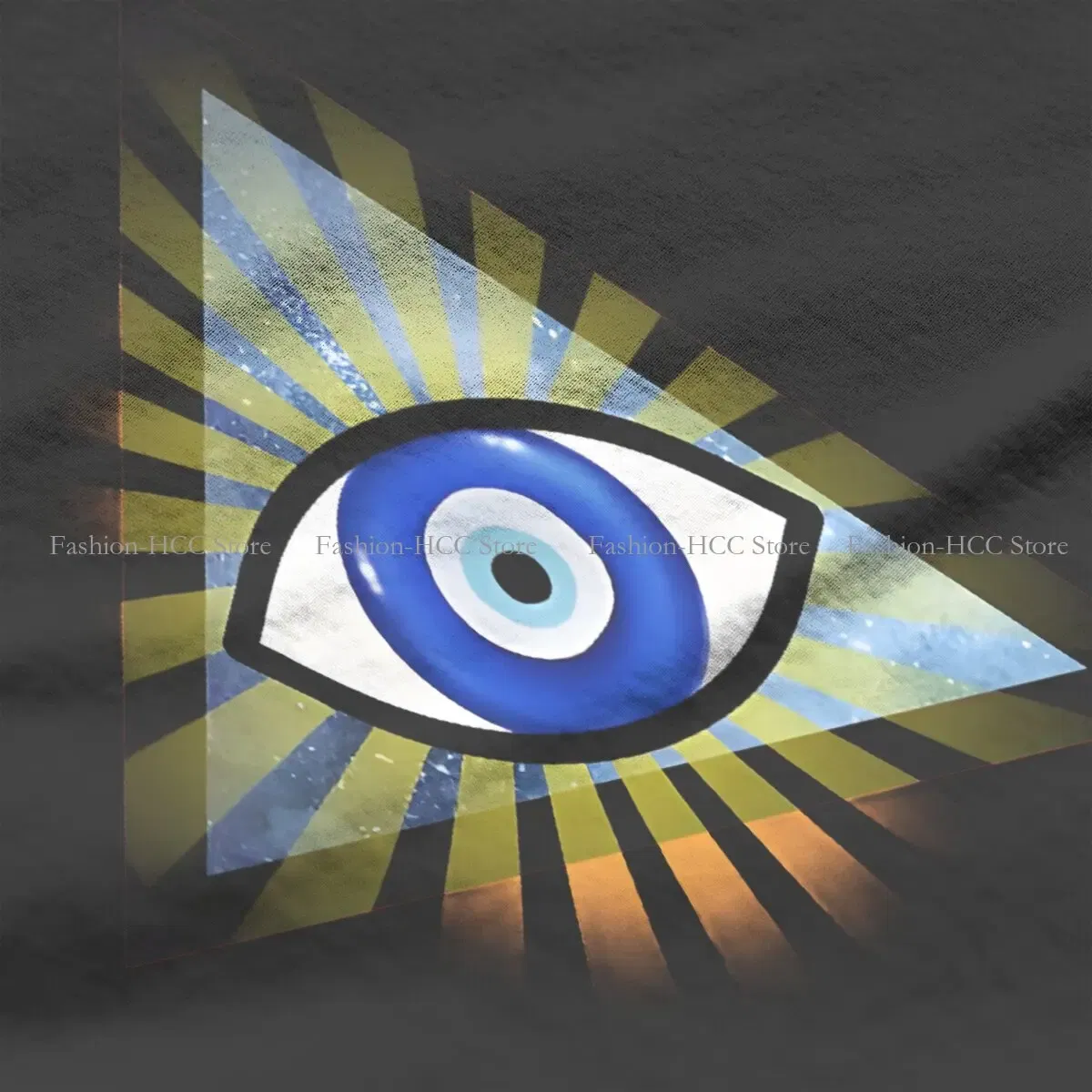 Color: WHITE, Size: XXL - Evil Eyes Polyester TShirts Evil Eye Protection - All Seeing Eye Personalize Homme T Shirt Hipster Tops