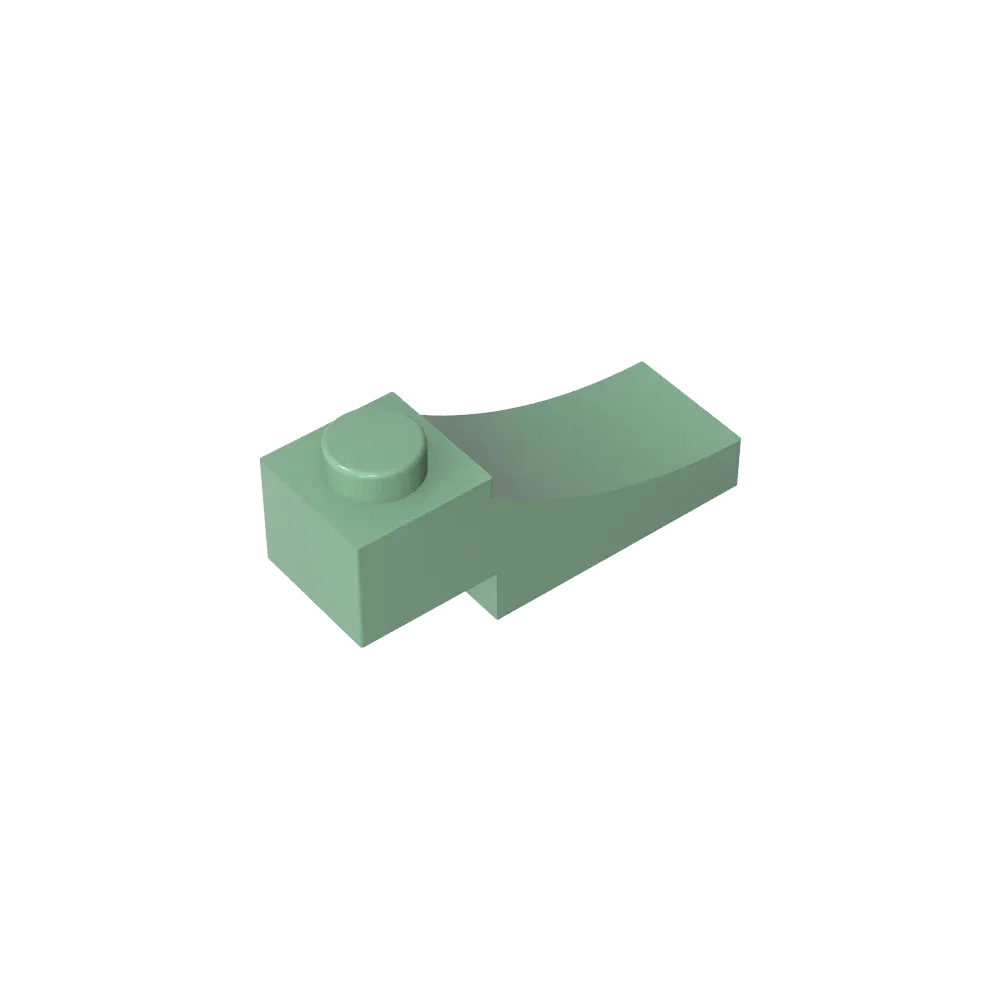 Color: Clear - Gobricks GDS-2183 Brick Curved 3 x 1 with 2/3 Inverted Cutout compatible with lego 70681 Assembles Building Blocks