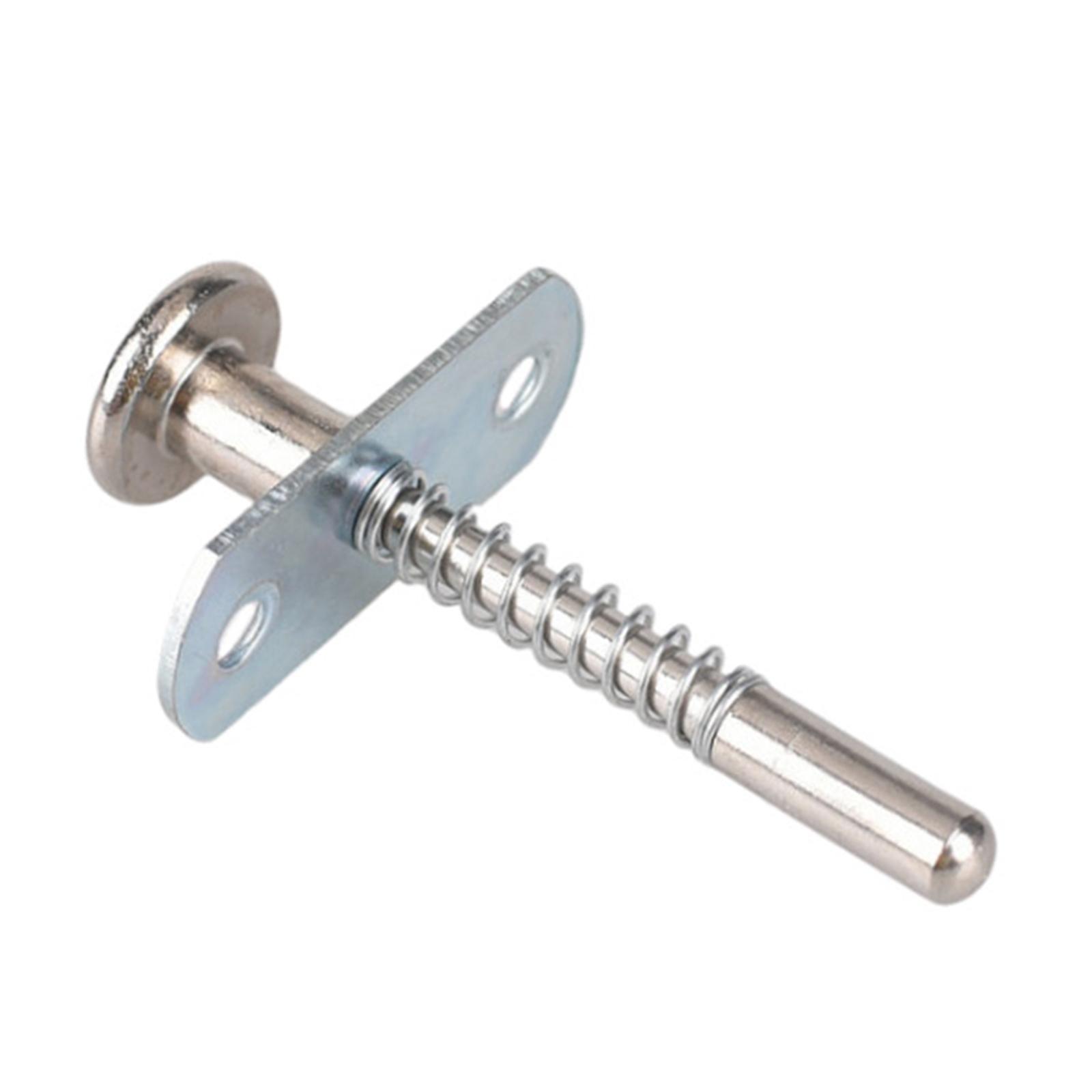 Color: Greyish Brown - Spring Loaded Latch Pin Durable Multifunctional Replacement Hardware Steel Plunger for Small Bed Window Screen Cabinet Supplies