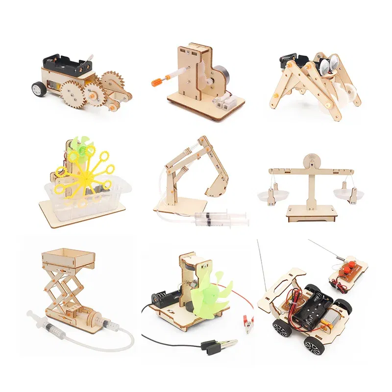 Color: GRAY - DIY Physical Model Science Experiment Educational Toy Handmade Small Production Assembly Craft Technology Project for School Kid