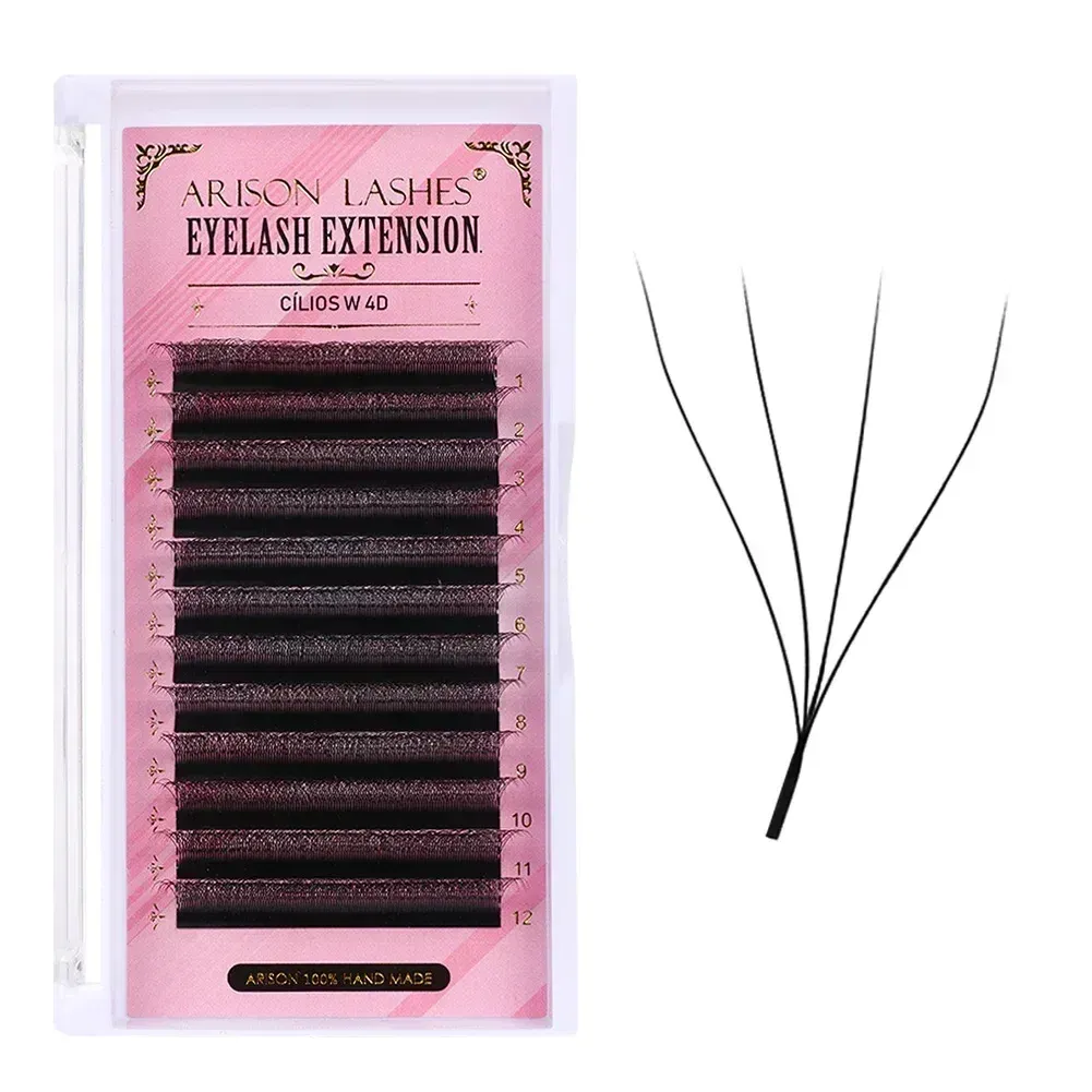 Color: Brushed Slate, Curl: C, Thickness: 0.07mm, Length: 12mm - ARISON YY Lashes and 3D/4D/5D W Shape Lashes Brasileiro Premade Volume Eyelashes Extension Soft Thin Easily Grafting Extension
