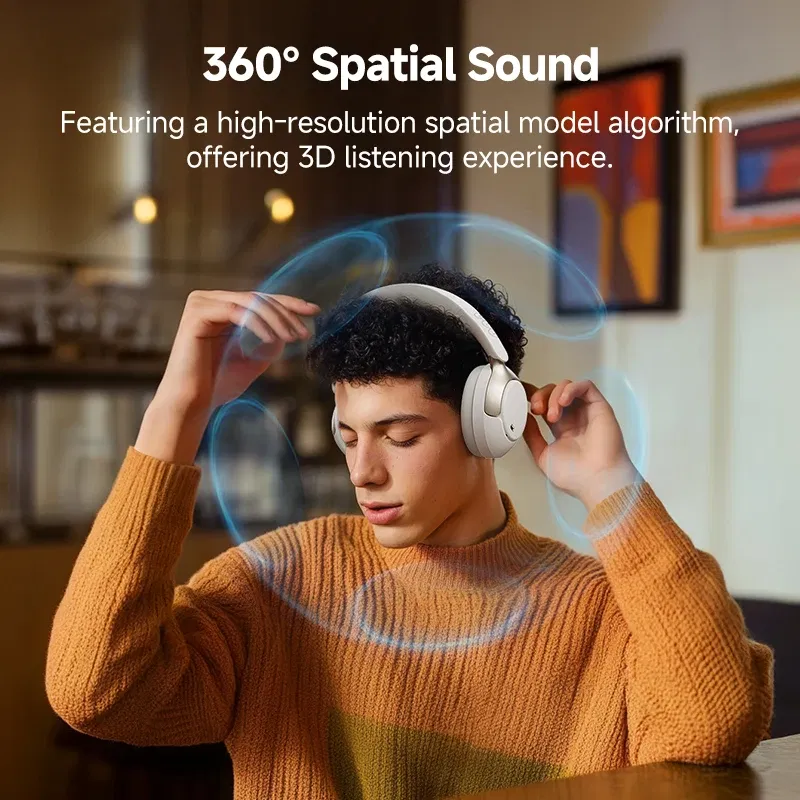 Color: Red, Ships From: CHINA - QCY H3 Pro ANC Wireless Headphone 50dB Noise Canceling Hi-Res Spatial Audio Earphone with LDAC Bluetooth 5.4 Over Ear Headset