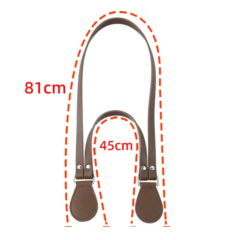 Color: MULTI - New Long Short Leather Handheld Single Shoulder One-Piece Straps Handles O Bag Accessories Multifunctional Strap for Obag