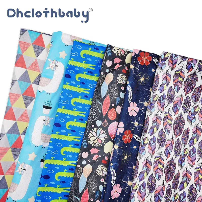 Color: Dark Grey, Size: NB - Washable Waterproof TPU Handmade Polyester Fabric Printed PUL Material for High Quality Cloth Diaper Menstrual Pads DIY Sewing