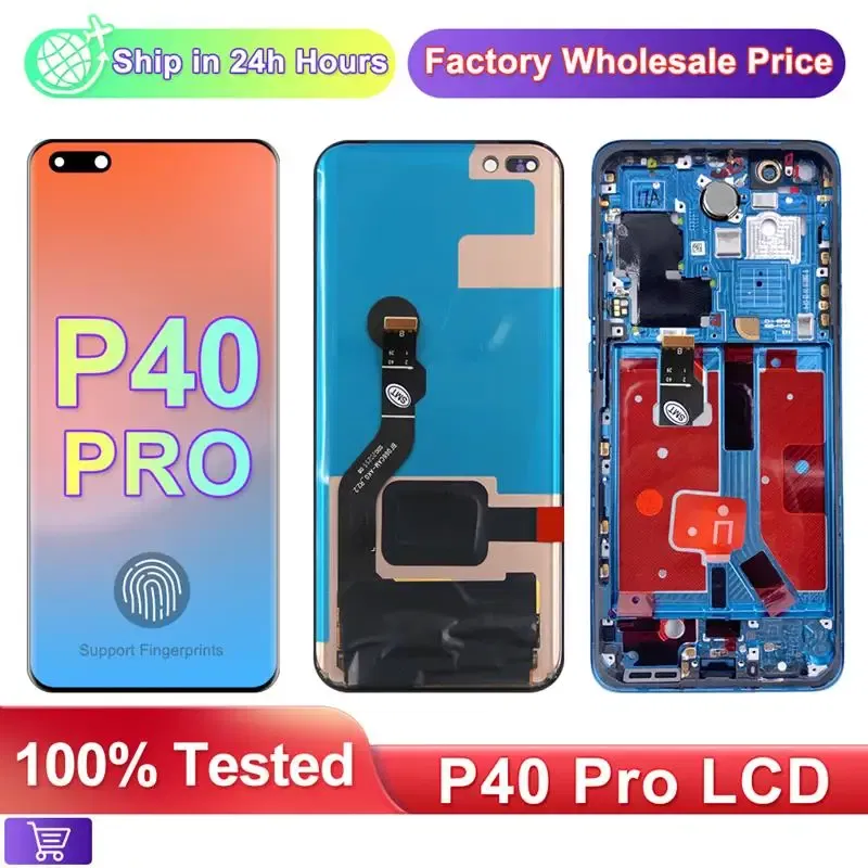 Color: Blue Lotus, Ships From: CHINA - New A+ 6.58"NEW P40 Pro Screen Replacement for huawei P40 Pro LCD display ELS-NX9 ELS-N04 Touch Screen Digital with Frame