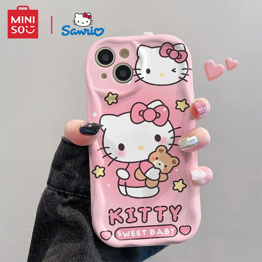 Color: SKY BLUE, Material: PC - Miniso Sanrio Collaboration Hello Kitty Phone Case For Samsung Galaxy S10 S20 S21 S22 S23 S24 FE Plus Ultra Note 20 Phone Case