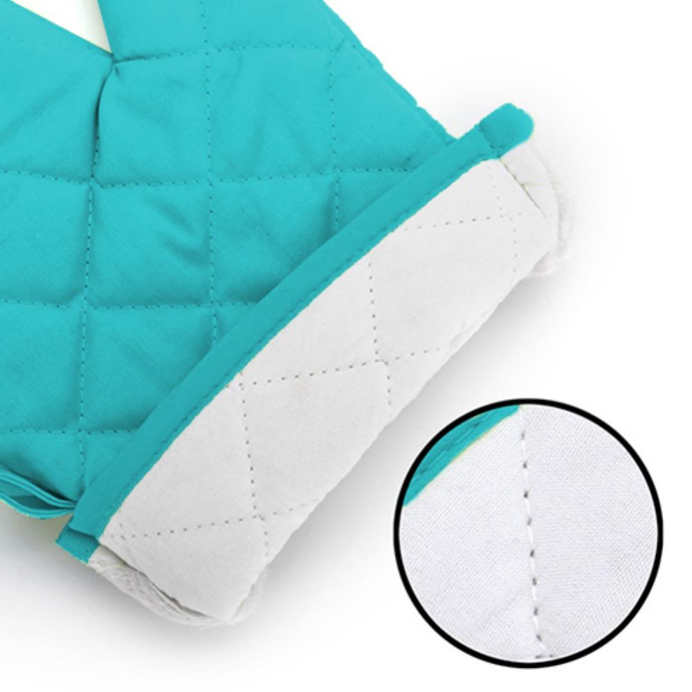 Color: Colorful - Cotton Oven Mitt High Quality Heat Proof Resistant Protector Kitchen Cooking Pot Holder Glove Kitchen Bakeware