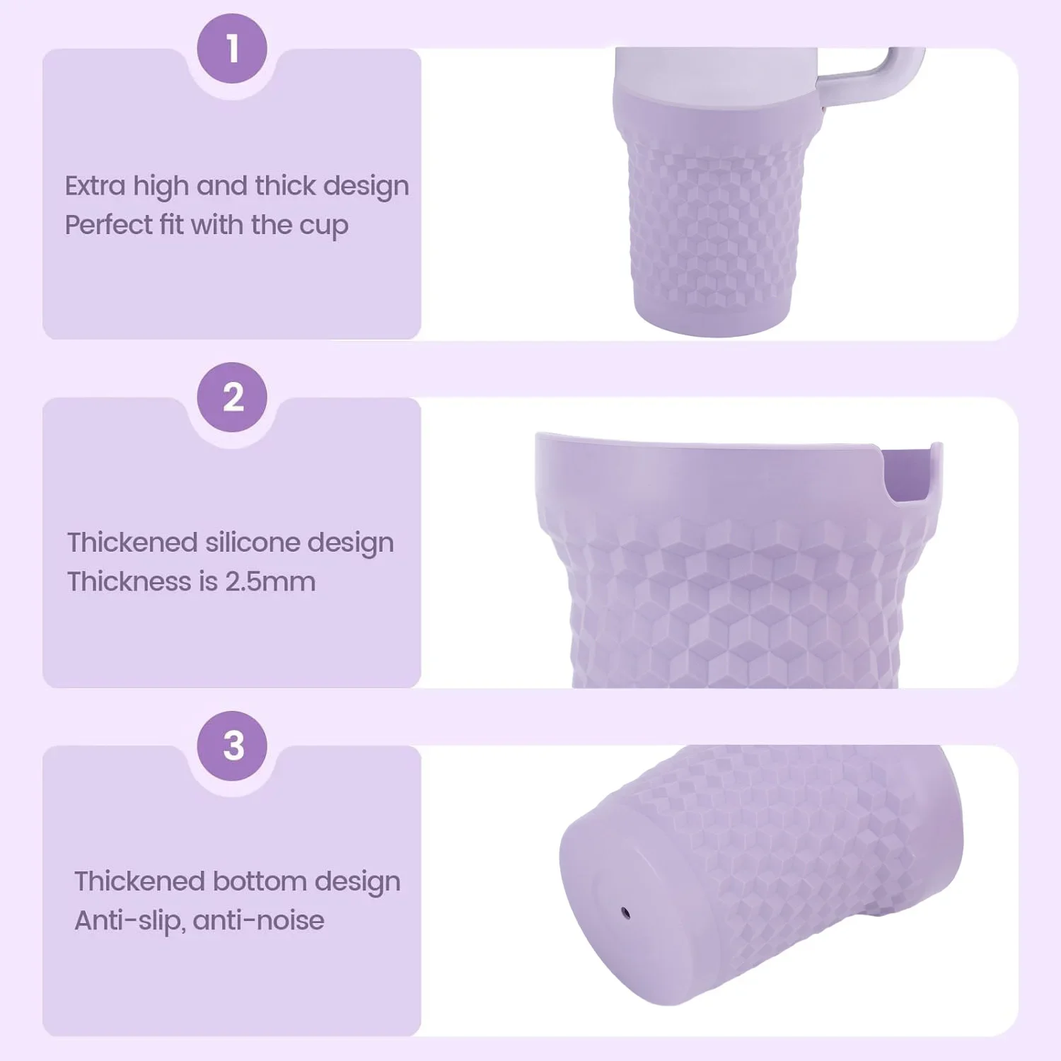 Color: light green - Silicone Boot for Stanley Quencher H2.0 FlowState Tumbler 40oz Cup Bottom Protector Sleeve