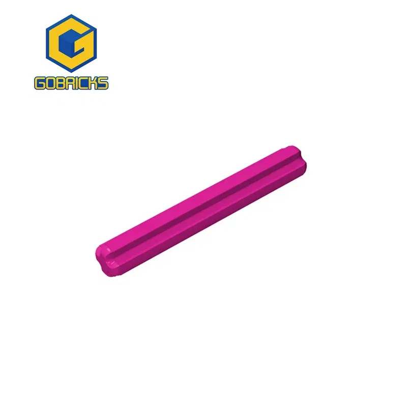 Color: PURPLE - Gobricks 10PCS Technical Axle 4 Compatible With 3705 pieces of children's toys Assembles Building Blocks Assembles Educatonal
