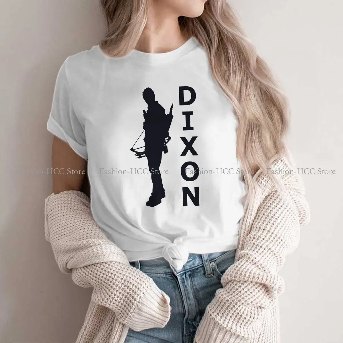 Color: WHITE, Size: M - Daryl Dixon Classic Special Polyester TShirt The Walking Dead Dary Dixon Comfortable Hip Hop Gift Idea  T Shirt Stuff