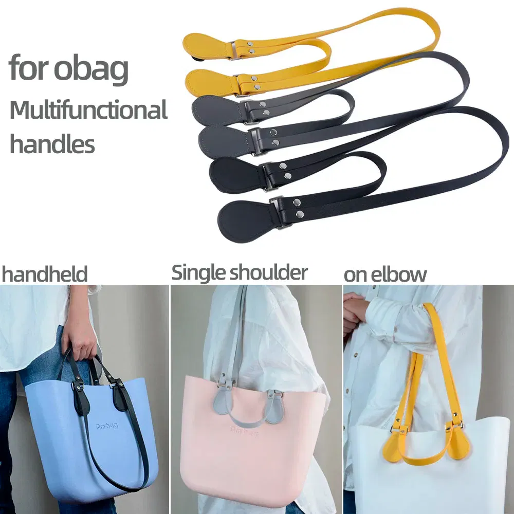 Color: Brown - New Long Short Leather Handheld Single Shoulder One-Piece Straps Handles O Bag Accessories Multifunctional Strap for Obag