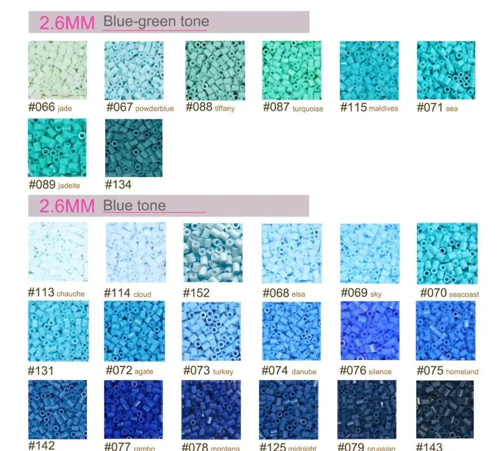 Color: Clear - 2.6mm Mini Beads 1000PCS Fuse Beads for Kids Gift Hama Beads Diy Puzzles Iron Beads High Quality