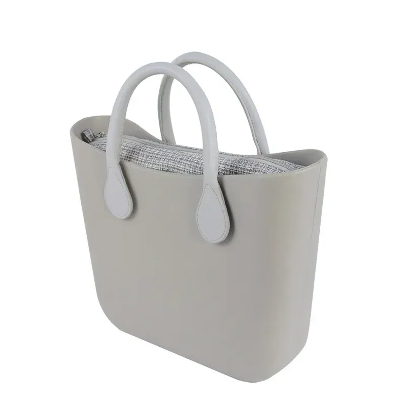 Color: Chocolate - TANQU Classic Mini linen canvas organizer fabric inner lining Insert for Obag Mini O Bag Women's Handbag Accessory