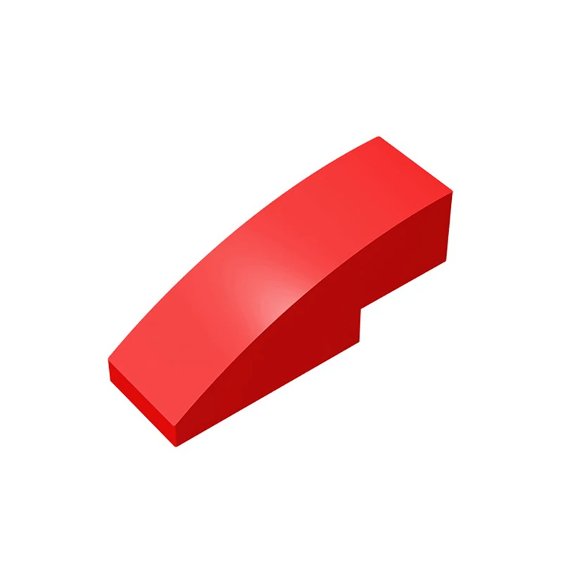 Color: Light Pink - Gobricks 10PCS Assembles 50950 3x1 curved oblique brick Building Blocks Bricks Bulk Model City Classic Toy Boys Girls Kids Gift
