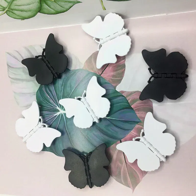 Color: WHITE - 2pcs 360 Degree Phone Ring Stand Holder Butterfly Bling Glitter Universal Butterfly Wing holder finger ring holder