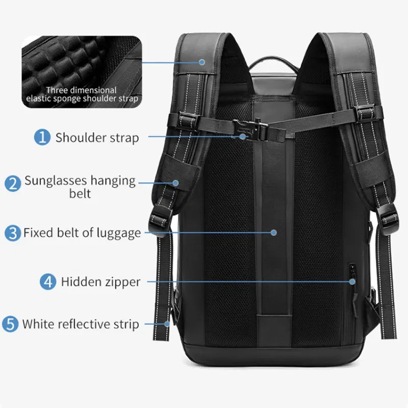 Color: green - Airback Vacuum Compression Backpack with Vacuum Pump 60L Expandable Travel Backpack for Men Women Airline Approved Business Bag