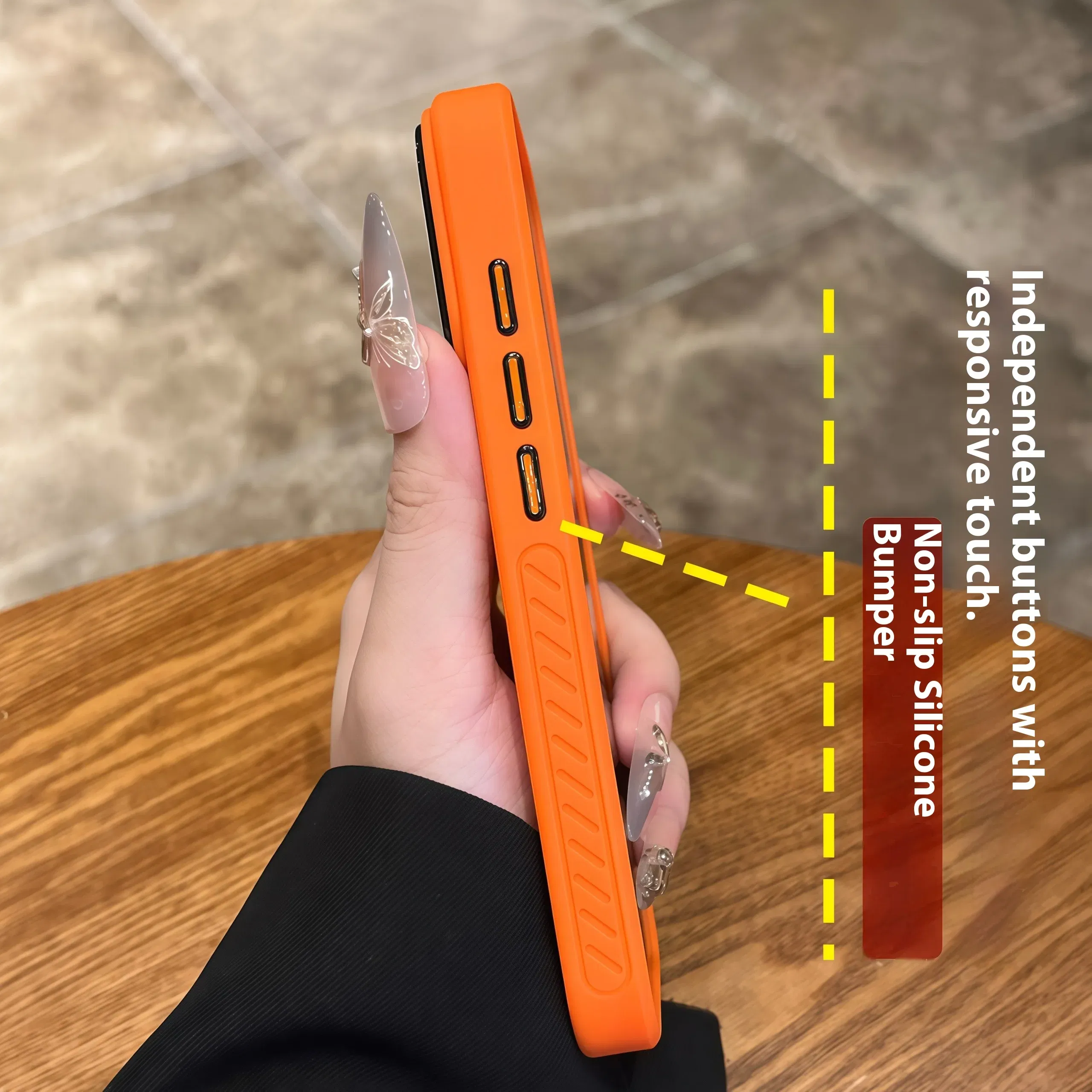 Color: Orange, Compatibility by Model: iPhone17 - Wireless Charging Matte Magnetic Case for iPhone 17 16 ProMax 15 14 Plus 13 12 11 17 Air Anti Fall Bumper Translucent TPU Cover