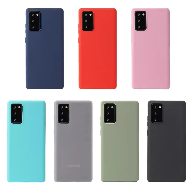 Color: black, Material: Plastic - Matte Case For Samsung Galaxy A51 A71 S20 Ultra S10 Plus A01 A31 A81 A91 A10 A20 A30 A40 A50 A70 Solid Color Silicone Cover