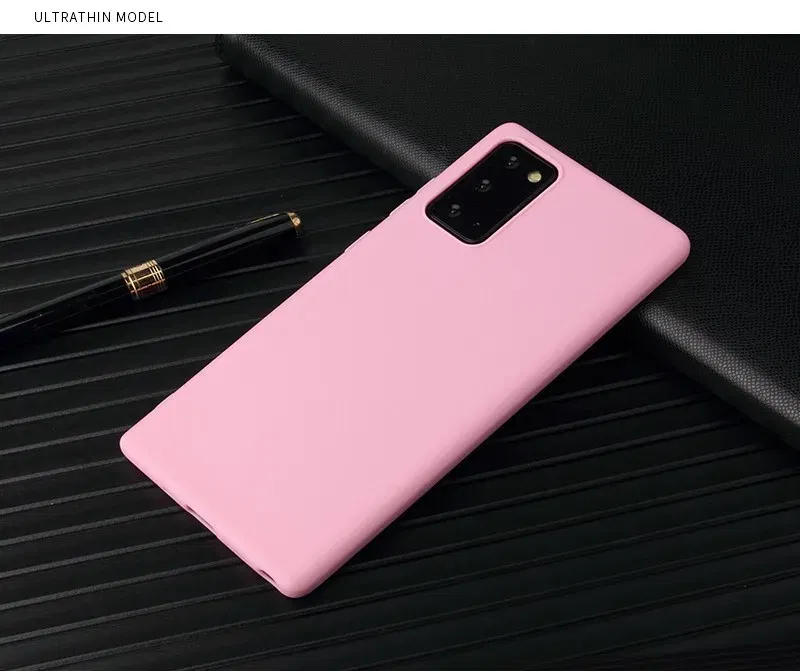 Color: black, Material: Plastic - Matte Case For Samsung Galaxy A51 A71 S20 Ultra S10 Plus A01 A31 A81 A91 A10 A20 A30 A40 A50 A70 Solid Color Silicone Cover