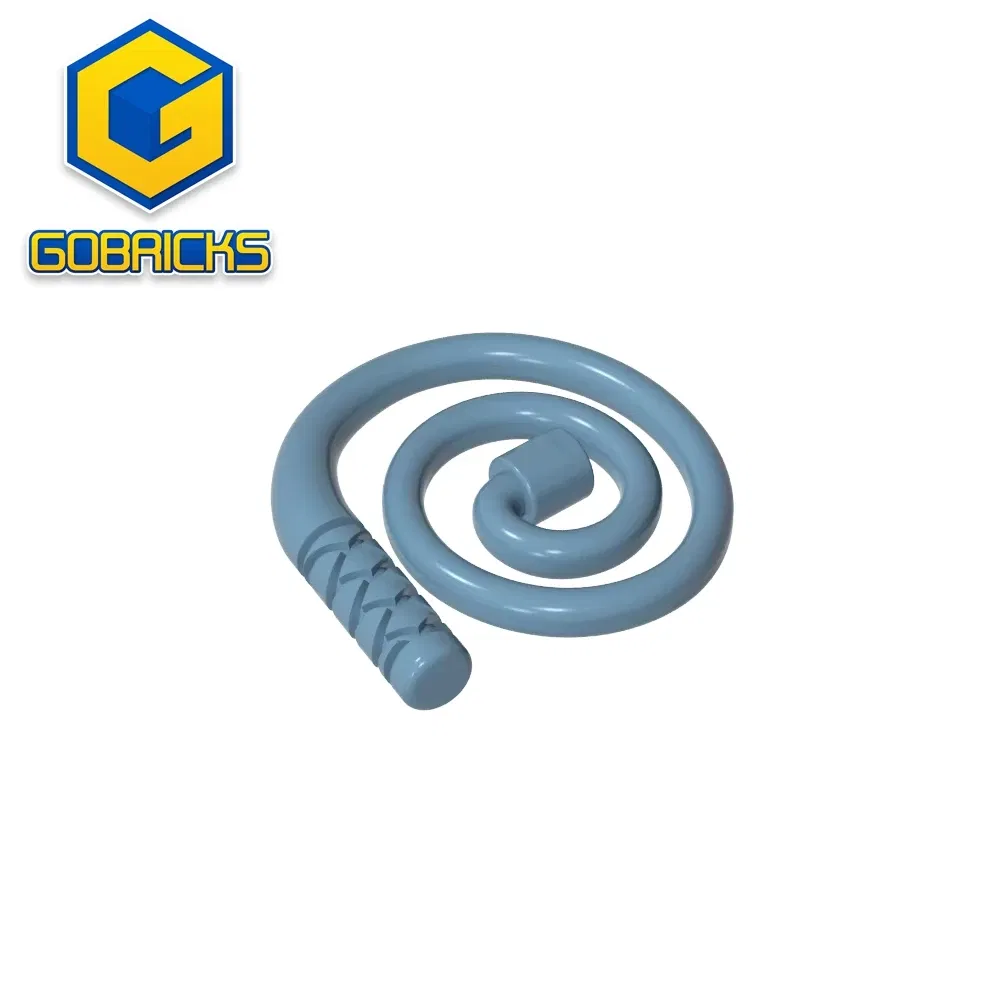 Color: Orange - Gobricks GDS-M300 Equipment Whip [Coiled] compatible with lego 61975 Assembles Building Blocks children's toys