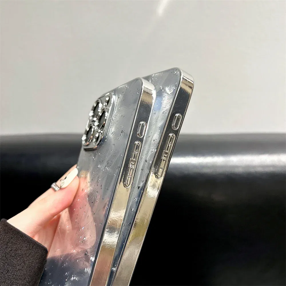 Color: Beige, Material: ABS - Luxury Plating Feather Phone Cover For iPhone 12 Pro 14 13 11 15 Pro Max Hard Anti-drop Lens Protection Case For iPhone 15 Plus
