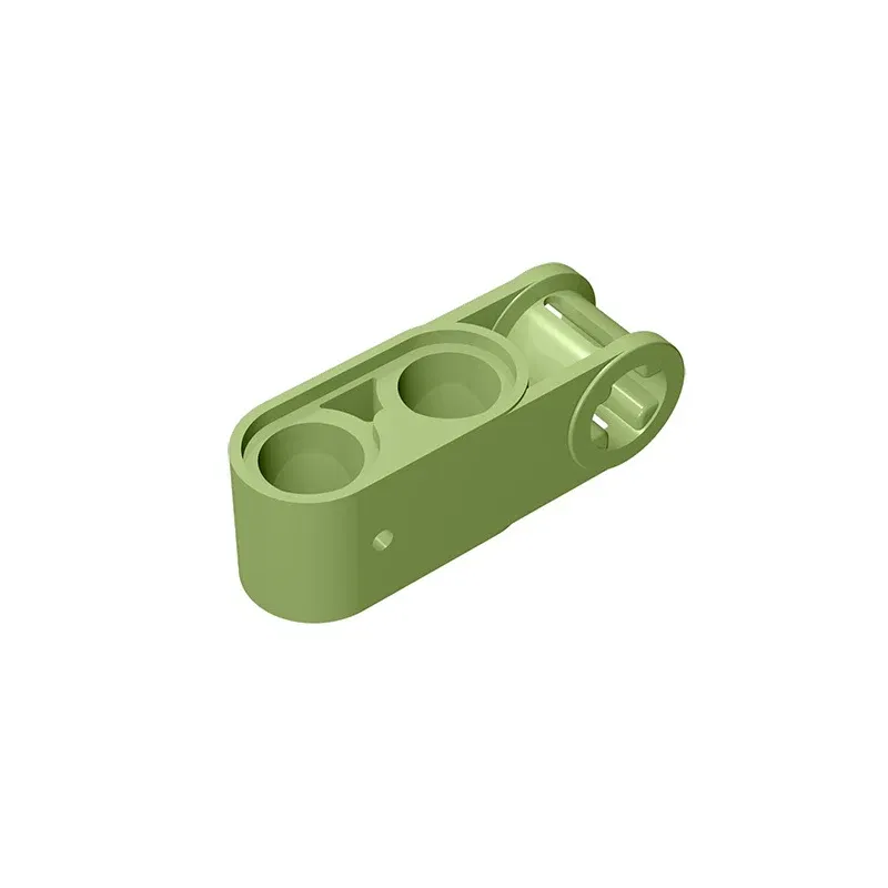 Color: Wood - Gobricks GDS-936 Technical, Axle and Pin Connector Perpendicular 3L with 2 Pin Holes compatible with lego 42003 Assembles
