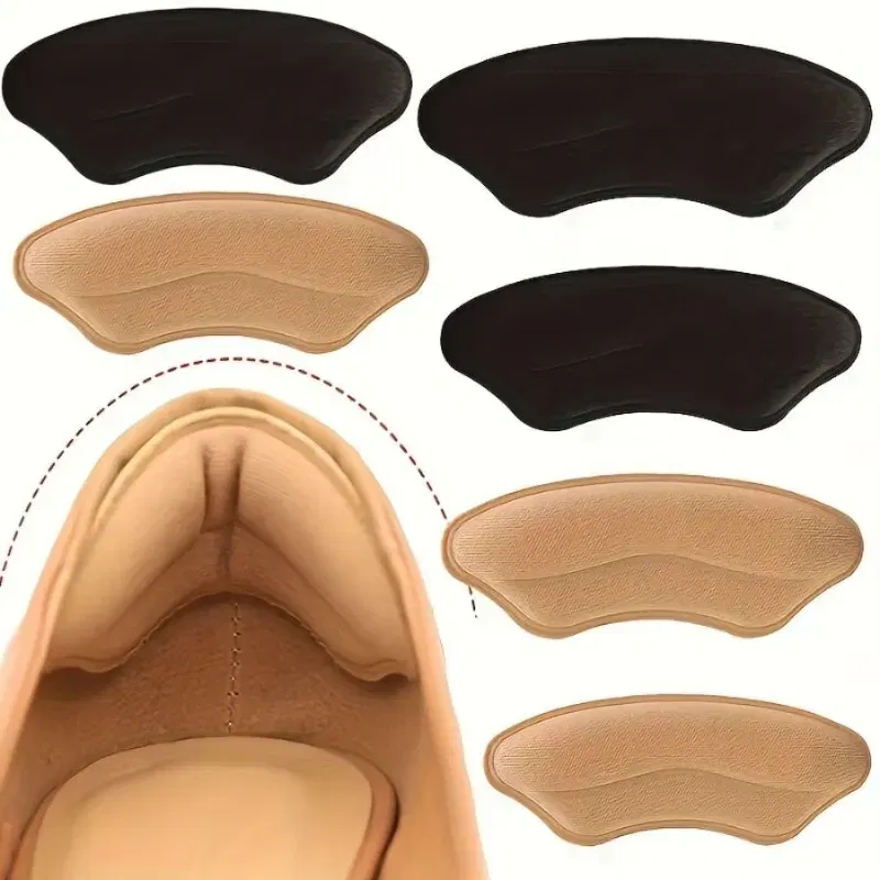 Color: black - 8-Pack Heel Pads for Too Big Shoes, Self-Adhesive Heel Protectors Inserts Improve Shoe Fit Prevent Slippage