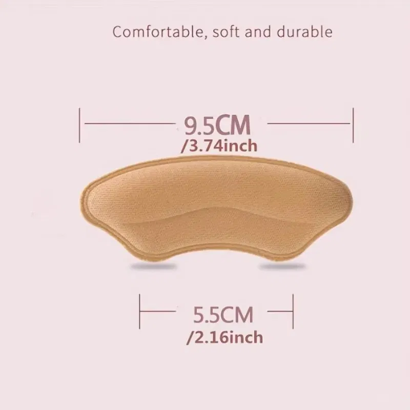 Color: black - 8-Pack Heel Pads for Too Big Shoes, Self-Adhesive Heel Protectors Inserts Improve Shoe Fit Prevent Slippage