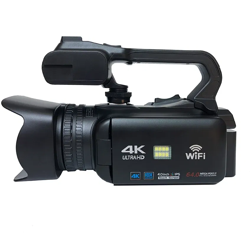 Bundle: Bundle1, Color: GRAY, Ships From: CHINA - Top 4.0"Touch Screen Digital Video Camera YouTube Camcorder 4K Ultra HD camera 64MP Streaming Camera