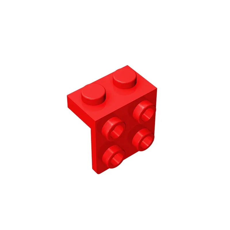 Color: Yellow - Gobricks GDS-641 ANGLE PLATE 1X2 / 2X2 compatible with lego 44728 21712 92411 children's toys Assembles Building Blocks