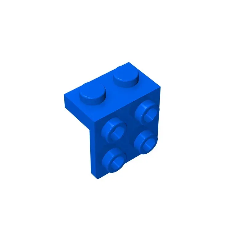 Color: Yellow - Gobricks GDS-641 ANGLE PLATE 1X2 / 2X2 compatible with lego 44728 21712 92411 children's toys Assembles Building Blocks