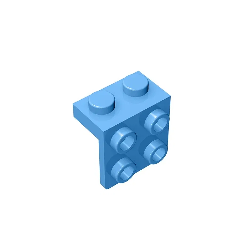 Color: Yellow - Gobricks GDS-641 ANGLE PLATE 1X2 / 2X2 compatible with lego 44728 21712 92411 children's toys Assembles Building Blocks