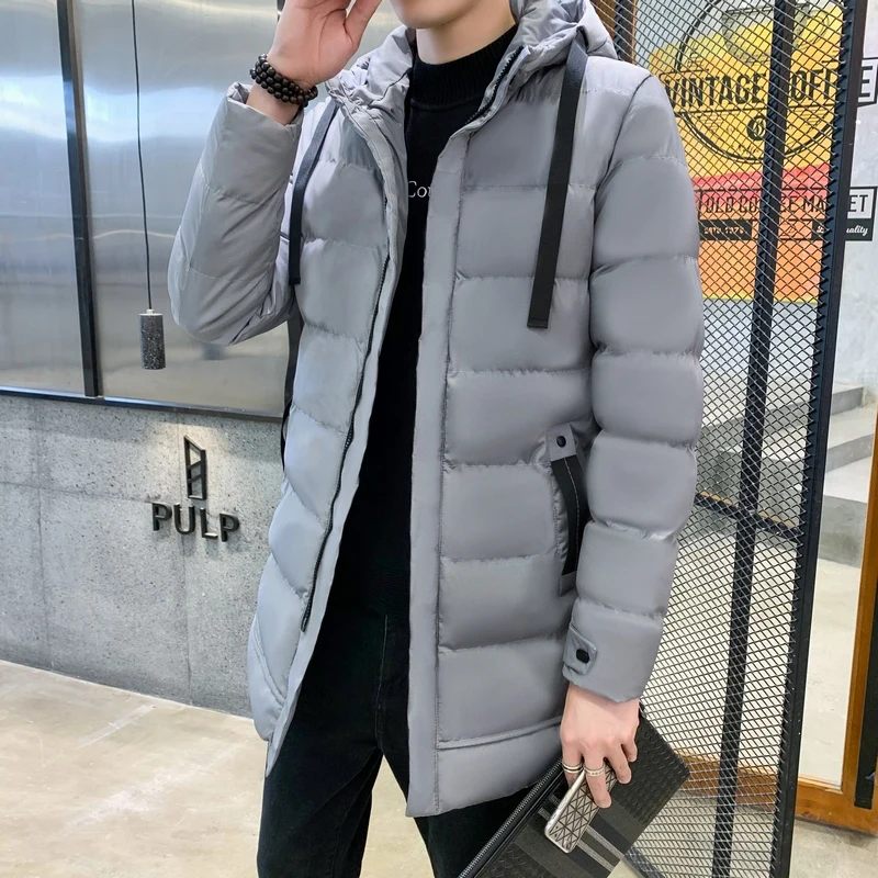 Color: black, Size: M - 7xl Plus Size Padded Parkas Men Thick Warm Coats Solid Warm Cotton Long Coats Windbreaker Winter Outerwear 6xl Thermal Jacket