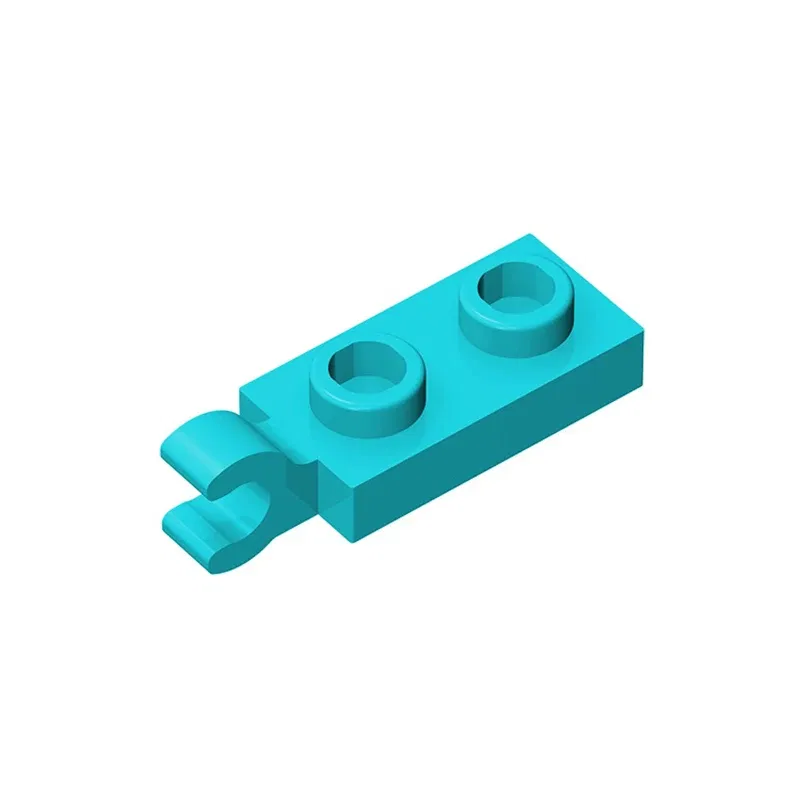 Color: Dark Red - Gobricks 10PCS Bricks PLATE 2X1 W/HOLDER VERTICAL Compatible with 63868 children's toys Assembles Building Blocks Technical 2022