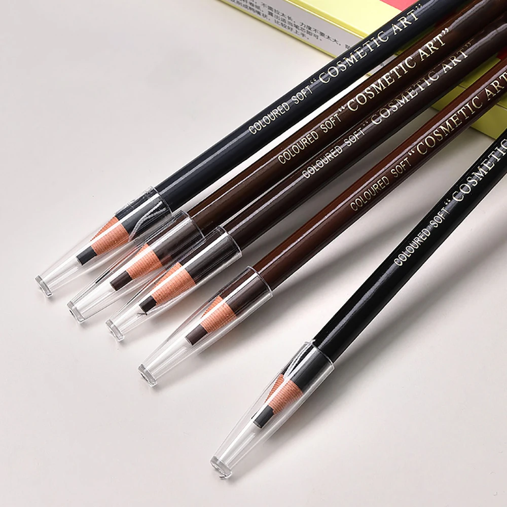 Color: Light Grey, Ships From: CHINA - Eyebrow Pencil With Sharpener 4Pcs Brow Trimmer Blade Microblading Supplies Set Eyebrows Sharpening Tip Thin Art Makeup Tools