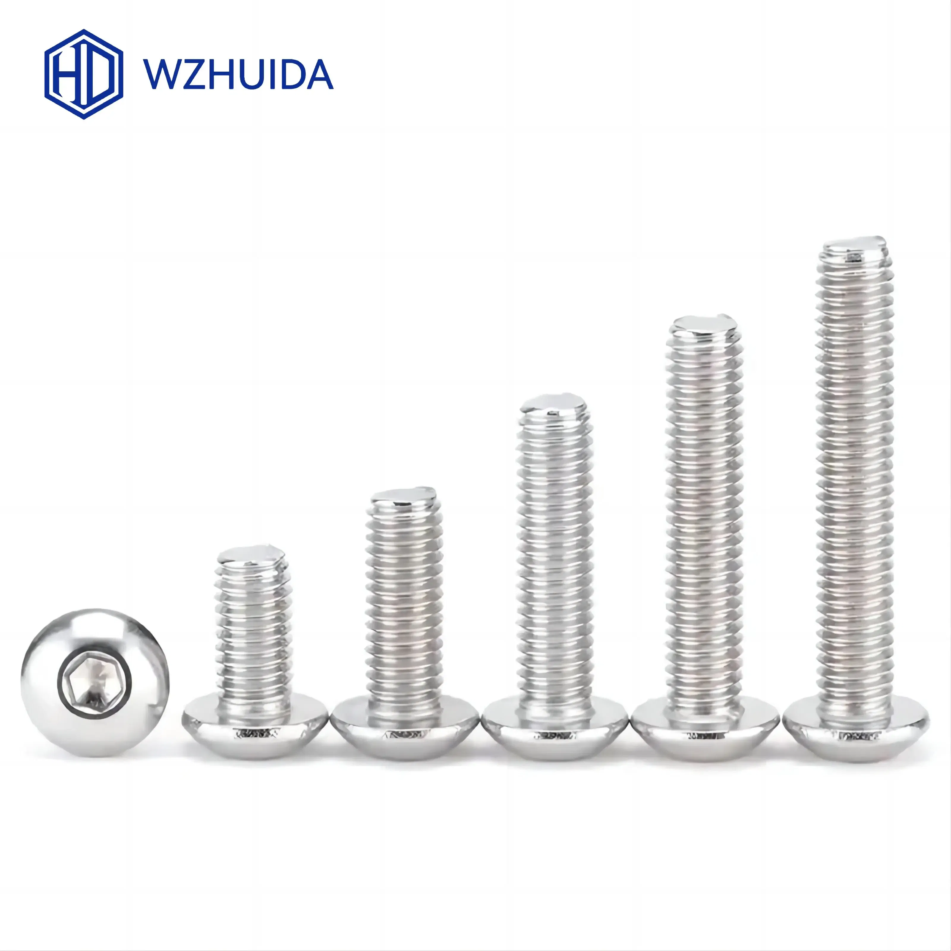 Size: M24, Length: 16mm - 5-50pcs M2 M3 M4 M5 M6 M8 M10 Hex Socket Button Head Cap Screws Stainless Steel ISO7380