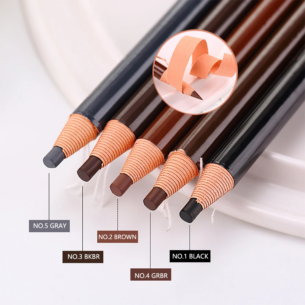 Color: Chocolate, Ships From: CHINA - Eyebrow Pencil With Sharpener 4Pcs Brow Trimmer Blade Microblading Supplies Set Eyebrows Sharpening Tip Thin Art Makeup Tools