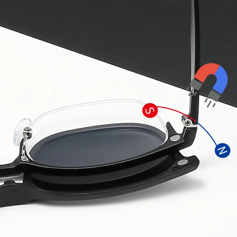 Lenses Color: Brown, Ships From: CHINA, Frame Color: WHITE - 6 In 1 Magnetic Clip Sunglasses And Prescription Glasses Frame Men Women Polarized or Night Vision Lenses PC or TR90 Frame 2333