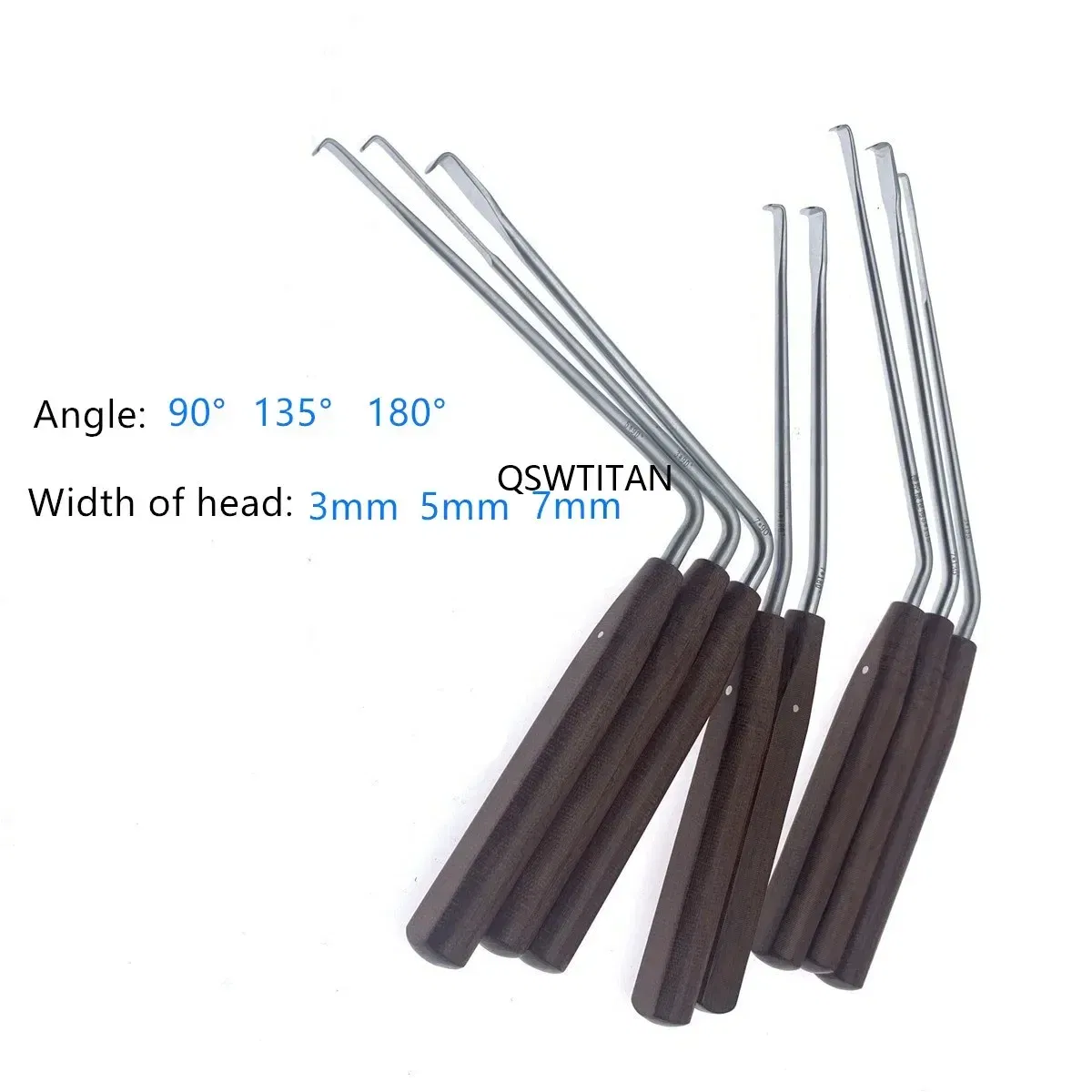 Color: Silver - Nerve Root Hook Retractor with wooden handle brain Bone Retractor Stainless Steel nerve pull hook