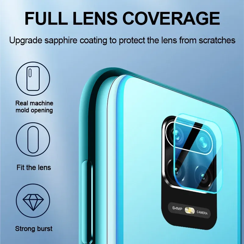 Color: Lucent, Bundle: Bundle1 - camera lens protective glass for xiaomi mi 10t poco x3 nfc m3 pro redmi note 10 9 pro 10s 9s 9a 9c 9d full screen protector film
