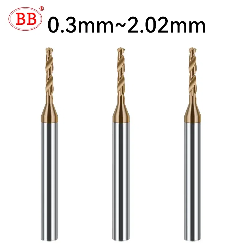 Hole Diameter: 3.6mm - BB 0.3~2.02mm Micro Drill Solid Carbide Bit Mini CNC Hole Making 3D Shank Diameter 4mm D4 Metal Steel Plastic 1PCS