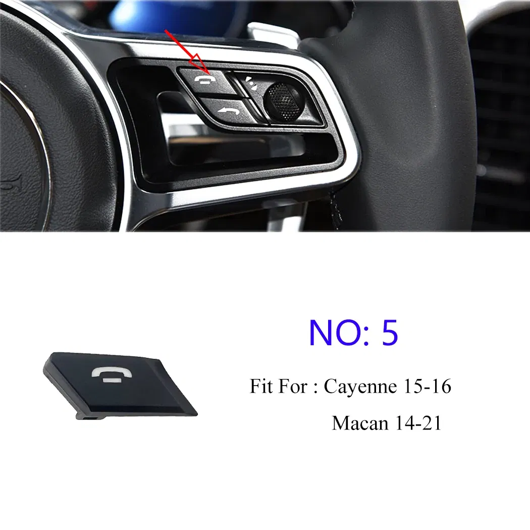 Color: Yellow - ESIRSUN Steering Wheel Multi-function Button Volume Adjustment Phone Switch Button For Porsche 2015-16 Cayenne 2014-21 Macan